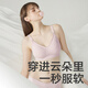 Babycare breastfeeding bra pregnant women underwear bra gathered and opened and buckled before pregnancy and postpartum breastfeeding four seasons thin style Oat L size