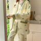 Roumanqi Pyjama enceinte enceintes enceinte en pyjamas et à l'hiver Vêtements de confinement d'air Interrupteur de coton à trois pièces pour femmes post-partum allaitant et nourrissant les vêtements à la maison RSY-831 Ensemble trois pièces XL (recommandé 120-140jin [Jin est égal à 0,5 kg])))
