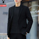 Playboy (PLAYBOY) casual suit men's autumn and winter new suit top men's slim casual Korean style jacket men's two-piece set black (single suit) XL 52