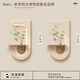 Wen Shiou hydroponic green plant cream style porch decoration painting sandstone three-dimensional entrance corridor corridor hanging painting living room wall 40*80 floor three-dimensional sandstone glass vase imitation 14757 regular model without light