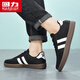Zapatos para hombres Warrior Autumn Autumn Breathable informal Sports Shoes Retro Shoe Retro Forrest Gump Shoes 0053 Blanco y negro 41