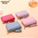 Monbers Card Bag Women's Real Cowhide Multi-function Anti-Demagnetization Bank Card Bag Multi-card Position Women's Business Card Clip Driver's License Set Small Smoked Purple [20 Card Position Anti-theft Brush]