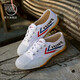 
Feiyue official canvas shoes men's shoes summer breathable women's shoes Shaolin soul track and field jogging shoes couple casual sports shoes men classic white red blue 41 one size larger