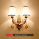 Yaotian Bedside Lamp Bedroom Home Wall Lamp Wall Mounted Stair Master Bedroom Aisle Modern Simple Creative LED Lamp 6089 Golden Double Head White Light