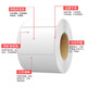 
Ruge Copper Paper Self-adhesive Label Paper Printer Barcode Paper Blank Stickers Colorful Inkjet Printing Customized Single-sided Copper Board Stickers Width 60mm-80mm 8070*690 sheets (horizontal version)