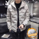 Playboy (PLAYBOY) down jacket men's trendy brand short style winter new handsome men's Korean style warm jacket trend 22 bean gray XL