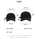 Bonaling big head hat men's trendy baseball hat men's pure color couple Han bend brim showing face small duckball cap men's hat women solid color baseball cap [black] XL plus size (58-62cm) adjustable