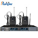 润普Runpu国产化专业会议话筒 无线一拖二领夹式麦克风RP-WPL9902L