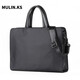 MuLin.Ks Men's Handbag Business Briefcase Men's Canvas Casual Computer Bag Crossbody Document Bag Large Capacity Briefcase Black - Trolley Case Straps on the Back
