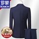 ROMON (ROMON) 50,000+ additional purchases, suit suit for men, wool suit, business casual, solid color, professional formal suit, gray YG suit + trousers, 3XL 190/56 size