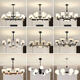 XMSJ Eye Protection Wohnzimmer Kronleuchter moderne einfache leichte Luxus Wohnzimmer Hauptlampe Italienische nordische Kristall Lampe Wohnzimmer Lampe C2 Augenschutz Licht Quelle Ra9715 Kopf-100 cm-