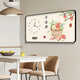 Sentiment de la peinture, de la paix et de la joie Perpetual Calendrier Corloge électronique Restaurant Décoration Peinture salon Regarder Hanging Painting Calendrier Calendrier MUTE CLORME JD141.1 Perpetual Calendar + Watch / Black Hand 140 * 70 (adapté aux restaurants à environ 2 mètres) Crystal Picture PVC Black Edge Black Edge