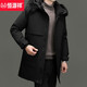 
Hengyuanxiang 2025 winter new down jacket for men's big fur collar parkae can take off the inner liner goose down jacket men's coat coat black 2XL