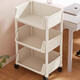 Qinwangge snack rack storage rack living room rack floor-standing shelf storage rack shelf shelf trolley snack rack special offer 3-layer white open style