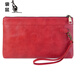 Kangaroo (Kangaroo) Nuevo moda para mujeres Europea europea retro Mano retro sosteniendo el lienzo impermeable Bolsa de inodoro Almacenamiento Cambio de la llave Bolsa Negro 11 pulgadas 255*158*27 mm