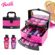 [70% neu] Barbie Barbie Kinderkosmetik Prinzessin ungiftige Make-up-Set-Mädchen spielen Haus Puzzle Toys Barbie Professionelle tragbare Make-up-Box