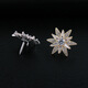Qianbaolai Xiao Zhan's same style small snowflake brooch men's suit business light lock button decorative shirt collar pin silver gift box