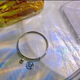 Mobius anillo en el fugitivo PRINCESO BOW Bell Bracelet de apertura de la mujer Joya de temperamento de brazalete ajustable M1479 [Double Ring Blessing Bracelet 1 Paquete]