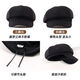 Spring Night Snow Small Head Circumference Retro Hat Women's Autumn and Winter Internet Celebrity Style British Woolen Woolen Octagonal Hat Versatile Black