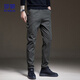 ROMON pantalones casuales para hombre, pantalones de negocios de otoño e invierno para hombre, pantalones rectos sueltos elásticos para hombre 32KZ gris oscuro 31