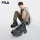 FILA fern straw shoes FERN men's shoes outdoor dad shoes casual shoes fashionable and comfortable sports shoes shade gray/black-DB 42.5
