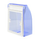 DELIXI switch socket waterproof box 86 type blue transparent splash-proof box cover waterproof socket box