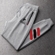 Le coq sportif French big cock casual sports pants for men in spring, autumn and winter new fashion versatile running leggings long pants navy plus velvet flat-footed sweatpants red and white three stripes L size recommended 120-140Jin Jin equals 0.5 kg