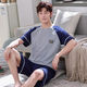 Feimaiibo Pyjamas Herren Baumwollsommer 2023 Neuer Stil für junge Studenten kurzärmelig dünne Sommer-Herren-Home-Kleidungsstoffe 21m9922# kurzärmelige Shorts XL 125-145jin [Jin gleich 0,5 kg]