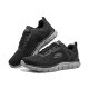 Skechers men's shoes sneakers mesh breathable casual shoes outdoor light cushioning shoes black/charcoal grey-698 41