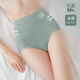 Meiyating 4 Pack Xinjiang Cotton Graphene Antibacterial Women's Underwear Women's Seamless Pure Cotton Crotch High Waist Tummy Control Breathable Mid-Waist Large Size [2021 Spring and Summer New Style] [4 Pack] High Waist Pure Cotton Graphene - Bean Paste + Fruit Green + Khaki, + Temperament Blue L [Suitable for 80-105 Jin [Jin equals 0.5 kg]]