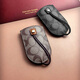 Cool Kangaroo new men's and women's multi-function key bag, fashionable retro leather car key bag, remote control storage bag, key buckle, brown/tea + stirrup buckle