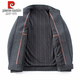 Pierre Cardin high-end woolen jacket men's 2025 autumn and winter new business casual middle-aged stand-collar executive jacket gray high-end quality 3XL 190 165-180Jin Jin equals 0.5 kg