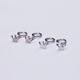 QIANSHU PT950 platinum earrings for women small crown platinum earrings exquisite mini small ears Valentine's Day gift Platinum hook smooth small crown 0.23g single