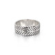 IDEAGEMER925 Silver Fidel Ring Men's Simple Niche Light Luxury European and American Trend Brand Versatile Boys' Ring Accessories Fidel Ring - Opening No. 19-21