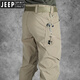 JEEP SPIRIT Jeep tactical trousers men's spring and autumn new loose training multi-pocket straight pants stretch casual outdoor overalls Khaki XL