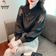 Woodpecker embroidered cotton shirt for women in spring 2024 new fashionable embroidered age-reducing shirt loose and versatile long-sleeved top CY9227 White M [Suggested 96-110Jin [Jin equals 0.5 kg]]