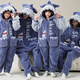 Junge Liebeswörter Eltern-Kind-Pyjamas Herbst- und Winter-Strampler Langarmed Koralle Velvet Family Drei- und Vier Familiendekoration Kinder-Jungen-Heimkleidung