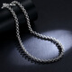 Miss JuJuPT950 platinum necklace men's platinum O-shaped chain, simple and elegant round bead chain, versatile and pull-over pearl chain plain chain, weight 14.63g, length 53cm, thickness about 3.2mm