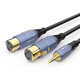 
Akihabara (CHOSEAL) 3.5mm to single card XLR high-fidelity XLR dual card amplitude computer sound card connected to speaker amplifier mixer 3.5 to dual card XLM QS3524 1.5 meters