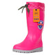 Winterwasserstiefel plus Baumwollregenstiefel für Frauen plus Samt hohe Röhrchen Gummischuhe verdickte nicht rutschfeste Regenstiefel warme integrierte Baumwollschuhe überschuht 817 Verriegelungslippen rot 35 cm hoch [Kaufen Sie eine Größe größer] 38