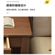 Feng Ye Qingqing solid wood desk home modern minimalist office desk computer desk bedroom study table small apartment student writing desk walnut color desk + horn chair ready in stock 100cm*55cm*75cm double drawers