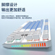 前行者TK870有线机械键盘游戏办公键盘拼色RGB侧光灯有线87键客制化热插拔游戏电竞台式电脑笔记本办 银黑-蓝光【全键无冲可换轴】有线