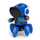 Wus Geschichte Kinderspielzeug tanzt Roboter Boy 1-3 Jahre altes Kinder 2-4 Jahre altes Mädchen Einjährig Baby Baby Elektrische Spielzeug Sechsklauen-Roboter-Blau [Batteriemodell] Head-up-Training singen Tanz Sammeln Baby Artefakt