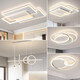 Guanmu Lampe Set Living Room Strimpes Trois chambres et deux salons Lument de plafond Luxury Luxury Modern Simple Style Restaurant Éclairage DP2131-1050 Wuji LED (blanc + noir) Installation de colis