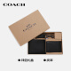 Entrenador (entrenador) [Suministro directo de marca] PAQUETA DE LA CARD DE LA BILLA CORTA CAJA DE PAQUETA MENOS Juego de regalo de cuero negro CS433blk