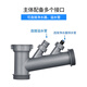 Submarine CSQ-2C vegetable basin drain pipe double-slot sink deodorant space-saving drain pipe ABS material stretched 95 cm