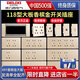 118型开关插座691金色十二孔六9九孔暗装15孔墙壁面板 【中号】二开双控+10孔