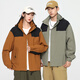 Jeanswest Outdoor Sports Couple Jacket Men's Spring and Autumn Jacket Men's Jacket Women's Waterproof Windbreaker Outdoor Fishing All Seasons Wear Black XL