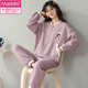 
Modal pajamas for women in autumn and winter thickened pure cotton new style cotton cardigan zipper casual air cotton mezzanine home clothing set MC-15280 (zipper) L (100)