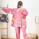 
Qiao Yumeng 200Jin [Jin equals 0.5 kg] Fat Girl Large Size Pajamas Cotton Women Long Sleeve Cartoon Set Loose Home Clothing Can Wear Outdoor Autumn Fat mm 6169 Gray 4XL 130-180Jin [Jin equals 0.5 kg]